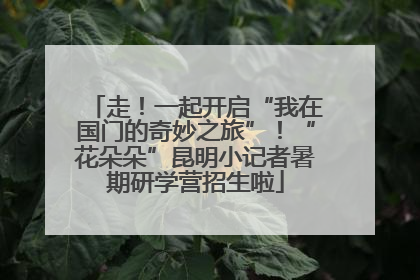 走！一起开启“我在国门的奇妙之旅”！“花朵朵”昆明小记者暑期研学营招生啦